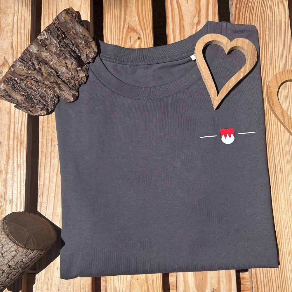 Franken Wappen Frankenrechen T-Shirt Herren Frankenstyle Fränkische T-Shirts Annather Story Fränkische Mode Geschenke und typische Mitbringsel Nürnberg Würzburg Coburg Bayreuth Fürth Erlangen Bamberg Fränkische Schweiz Shop