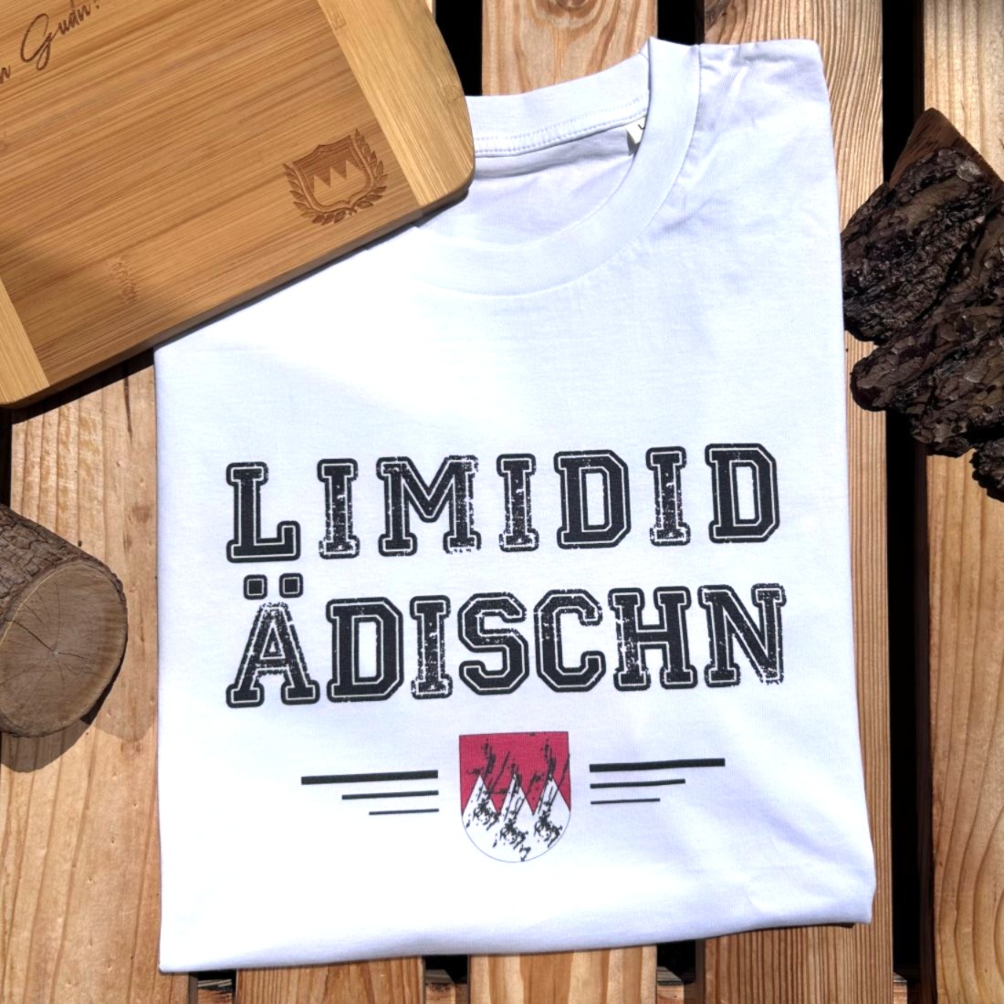 Limidid Ädischn Vintage T-Shirt Herren Frankenstyle Fränkische T-Shirts Annather Story Fränkische Mode Geschenke und typische Mitbringsel Nürnberg Würzburg Coburg Bayreuth Fürth Erlangen Bamberg Fränkische Schweiz Shop