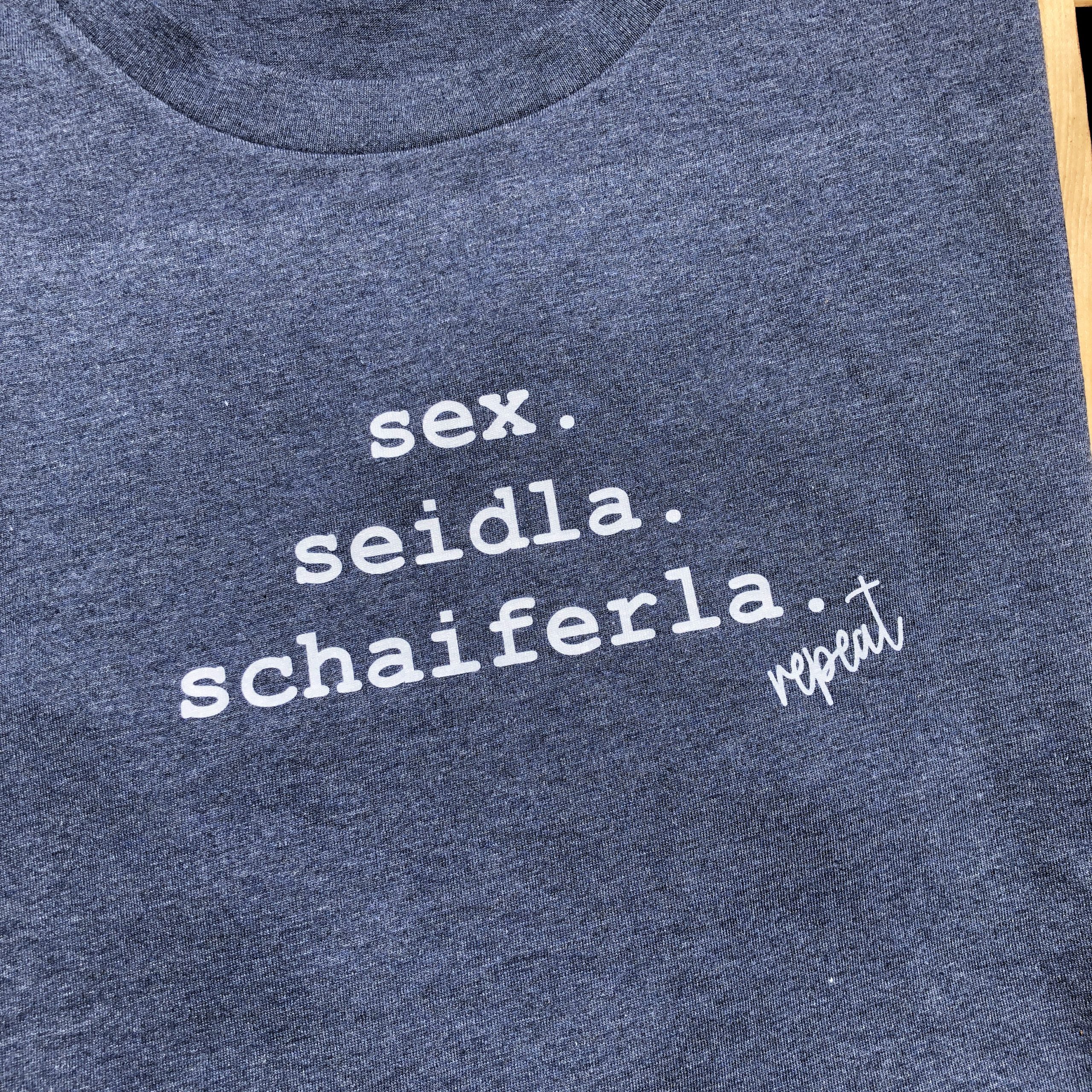 Sex Seidla Schaiferla T-Shirt Frankenstyle Fränkische Wirtshaus T-Shirts