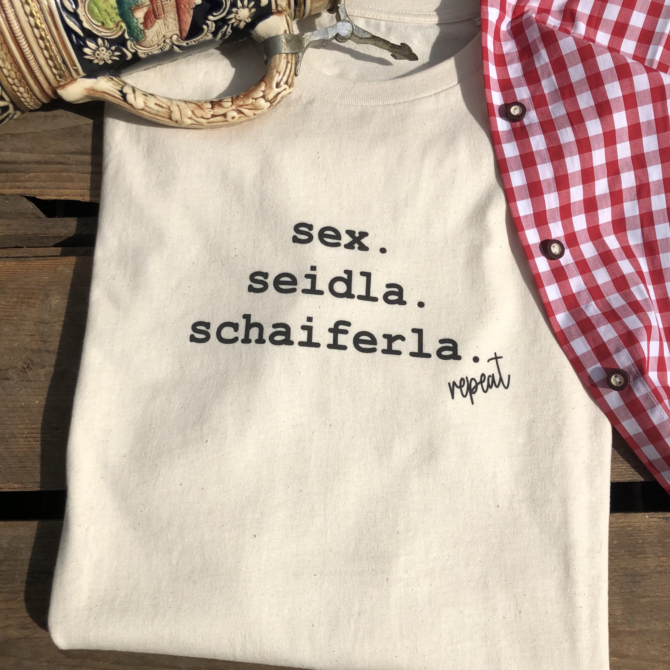 Sex Seidla Schaiferla T-shirt Frankenstyle Brauerei Franken T-Shirts