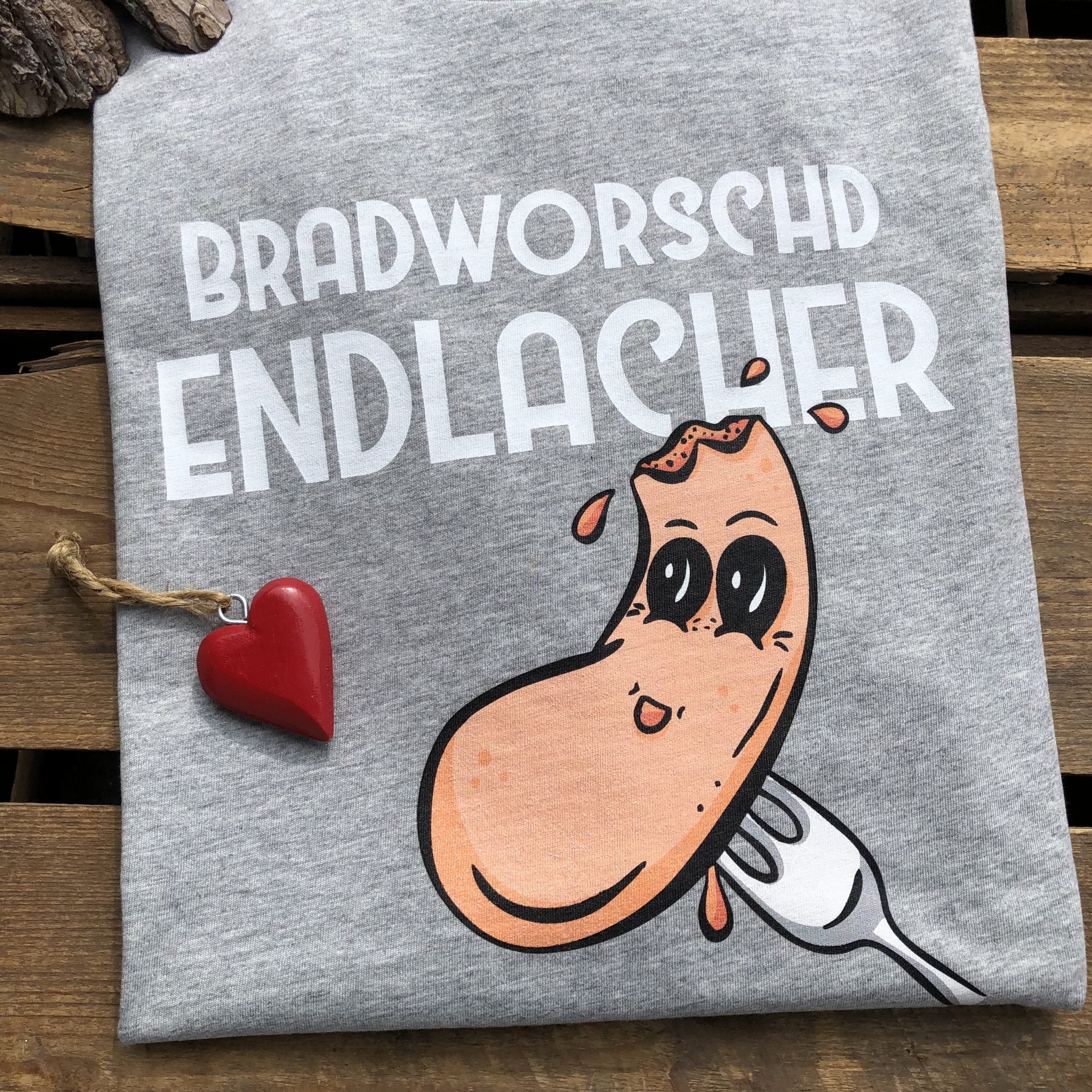 Bradworschd Endlacher T-Shirt Frankenstyle Franken Biergarten T-Shirts