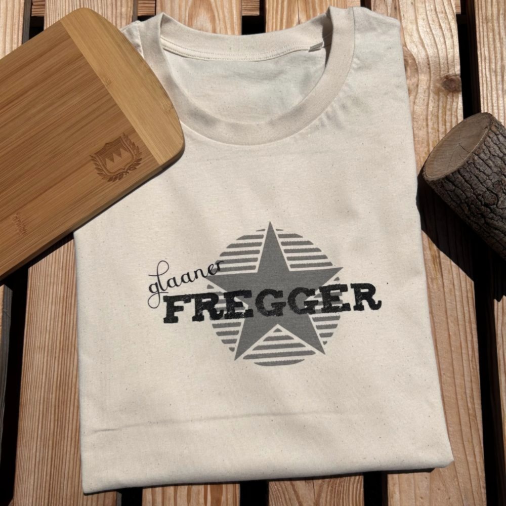 Glaaner Fregger Franken T-Shirt Herren Frankenstyle Fränkische T-Shirts Annather Story Fränkische Mode Geschenke und typische Mitbringsel Nürnberg Würzburg Coburg Bayreuth Fürth Erlangen Bamberg Fränkische Schweiz Shop