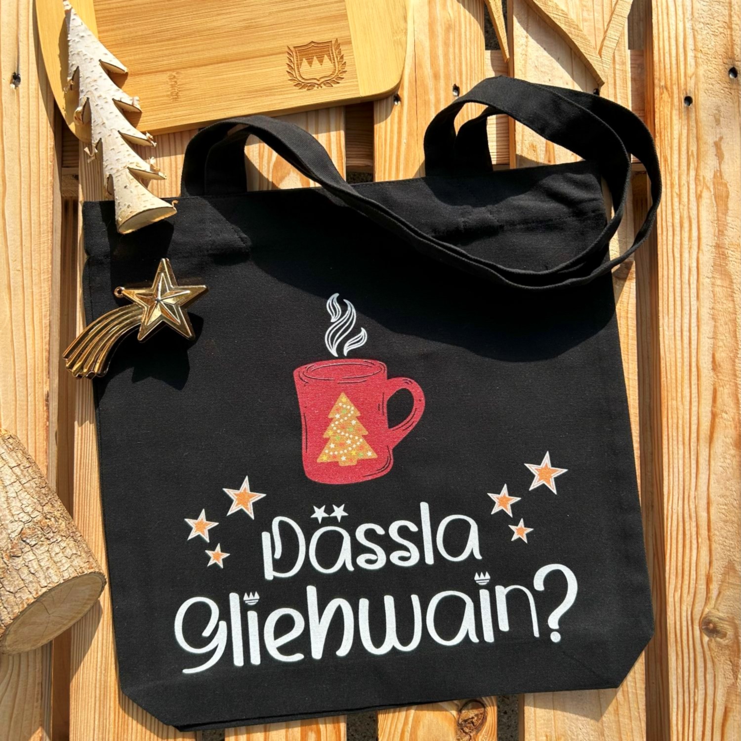 Dässla Gliehwein Tasche Frankenstyle Fränkische Taschen zu Weihnachten und Advents Tasche Christkindelmarkt Nürnberg Würzburg Coburg Bayreuth Erlangen Bamberg Brombachsee Glühwein