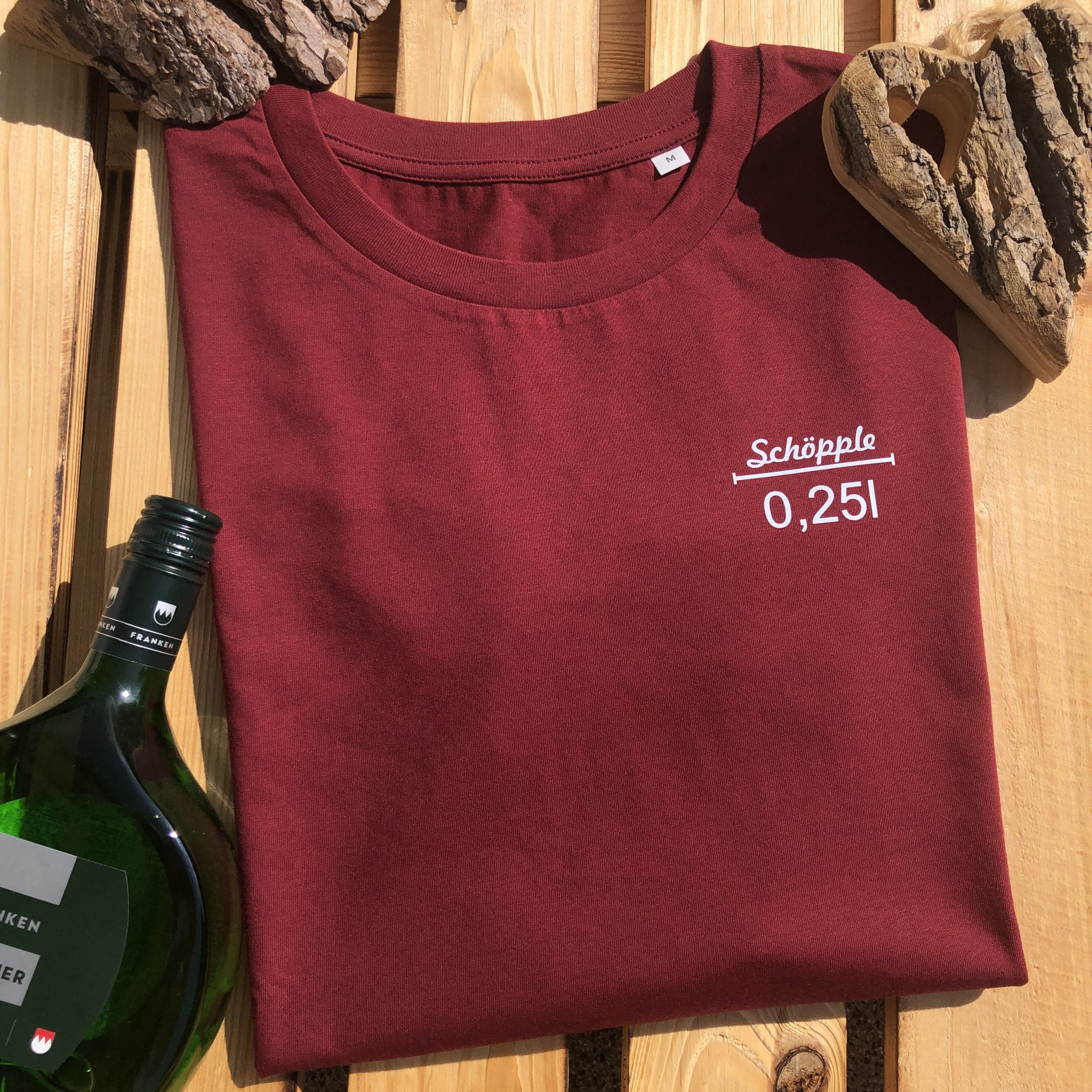 Schöpple 0,25l Damen T-Shirts Frankenstyle Fränkische Wein T-Shirts Winzer Shop Franken