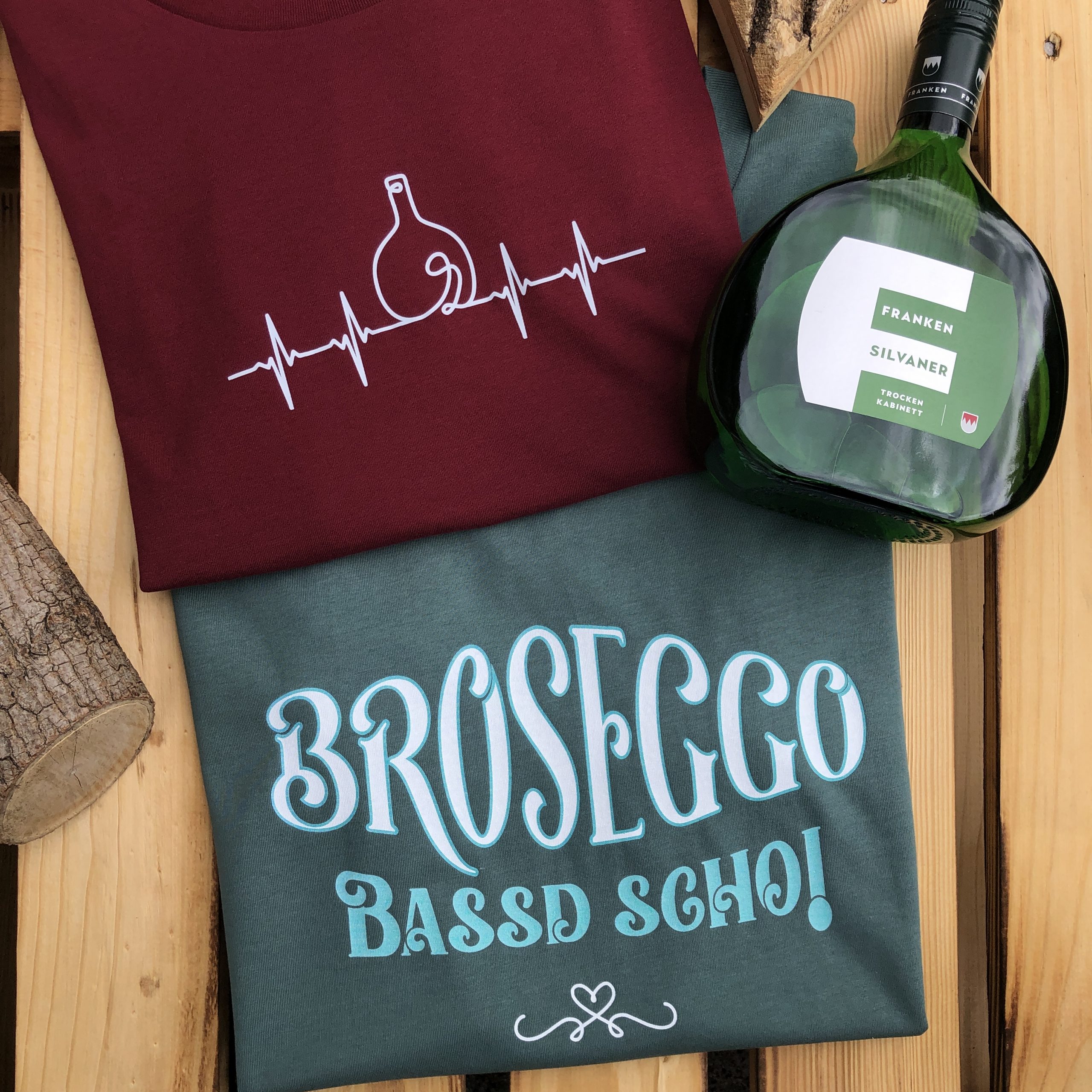Broseggo Bassd Scho T-Shirt Damen Frankenstyle Franken Prosecco T-Shirt Mode