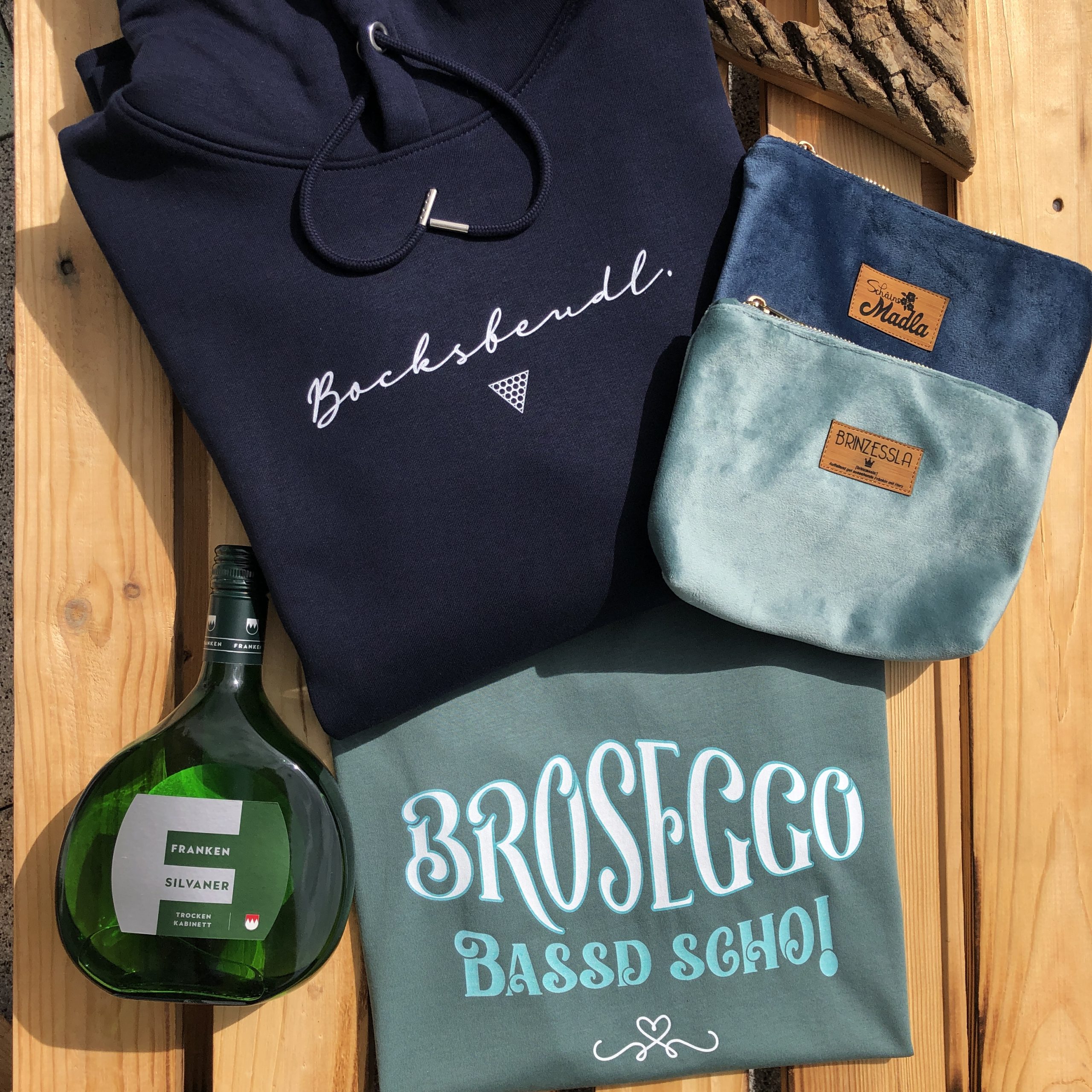 Broseggo Bassd Scho T-Shirt Frankenstyle Prosecco T-Shirts für Damen