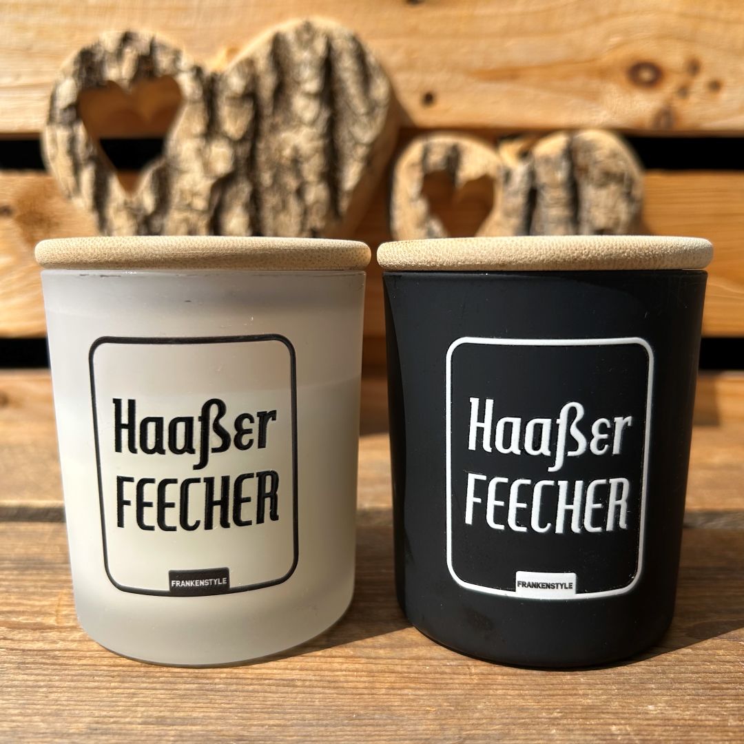 Haaßer Feecher Kerze Frankenstyle Fränkische Kerzen Fränkische Geschenke Shop Nürnberg Bamberg Coburg Erlangen Würzburg Fürth Coburg Bayreuth Duftkerzen Shop