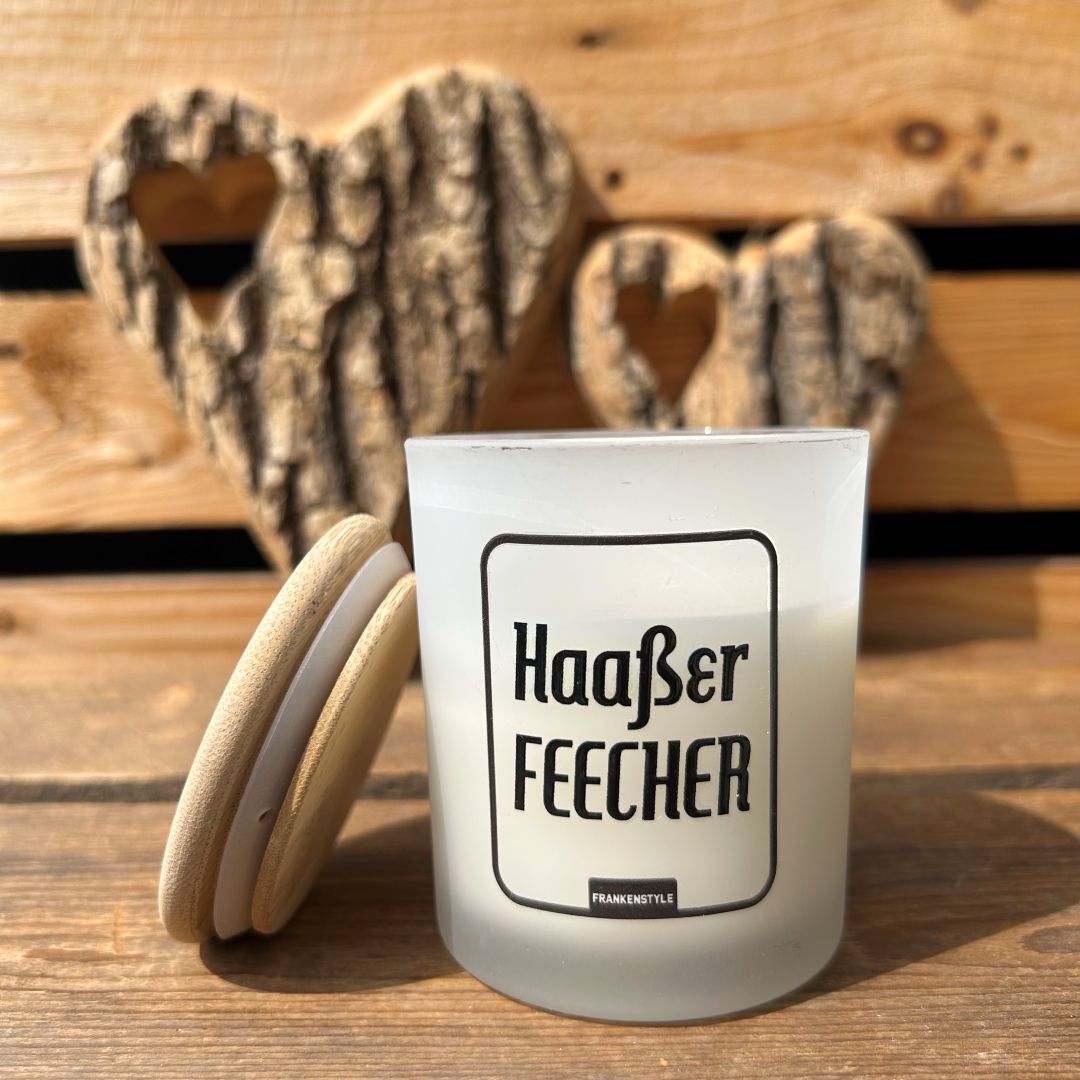 Haaßer Feecher Kerze Frankenstyle Fränkische Kerzen Fränkische Geschenke Shop Nürnberg Bamberg Coburg Erlangen Würzburg Fürth Coburg Bayreuth Duftkerzen Shop