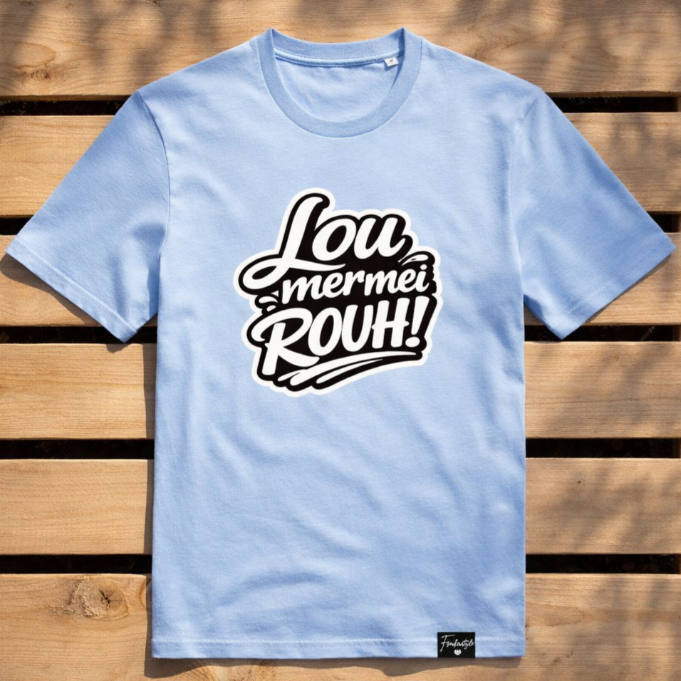Lou mer mei Rouh T-Shirt von Frankenstyle Fränkische T-Shirts Shop Fränkische Artikel Würzburg Nürnberg Coburg Bamberg Herzogenaurach Bayreuth Fränkische Schweiz Shop