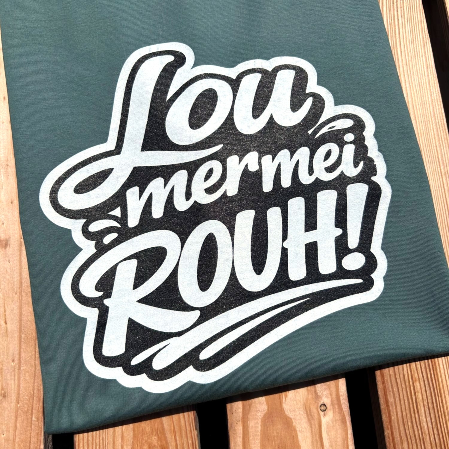 Lou mer mei Rouh T-Shirt Frankenstyle Fränkische Shirts annather Story Franken Shirts Lustig Nürnberg Fränkische Geschenke typisch fränkische Mitbringsel Würzburg Erlangen Fürth Bamberg Bayreuth Pottenstein Fränkische Schweiz Coburg Brombachsee Shop