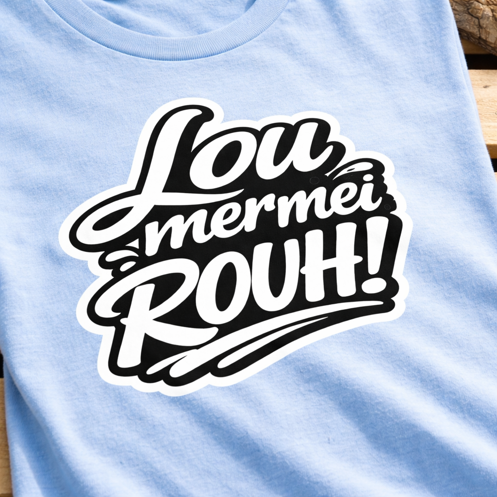 Lou mer mei Rouh T-Shirt von Frankenstyle Fränkische T-Shirts Shop Fränkische Artikel Würzburg Nürnberg Coburg Bamberg Herzogenaurach Bayreuth Fränkische Schweiz Shop