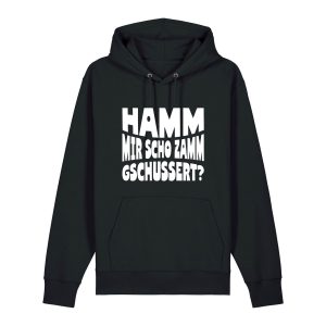 Hamm mir scho zam gschussert Hoodie von Frankenstyle Fränkische Hoodies und Pullover mit Motiven und lustigen Sprüchen aus Franken Mode aus Bamberg Nürnberg Coburg Kissingen Rothenburg Treuchtlingen Bayreuth